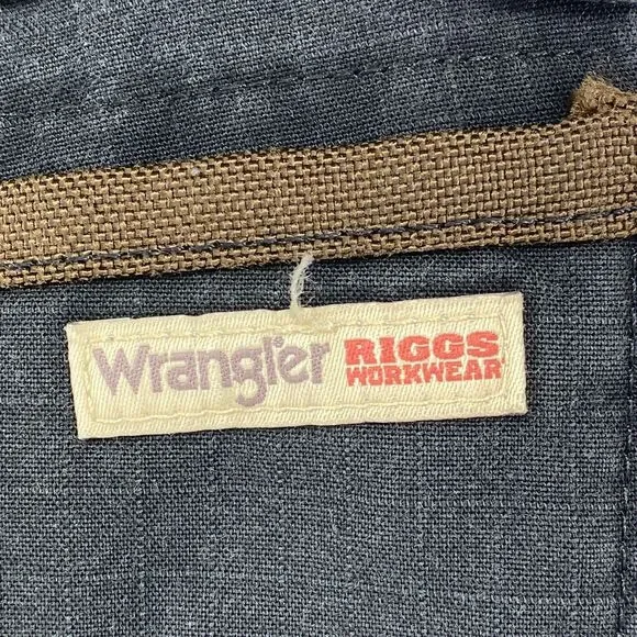 WRANGLER Pants Womens 2 x 32 Riggs Workwear Cargo Carpenter Ripstop Canvas Black - Picture 7 of 16